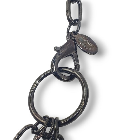 Cookie Lee Multi Strand Large Clear Faceted Beads Necklace Vintage - Picture 4 of 8